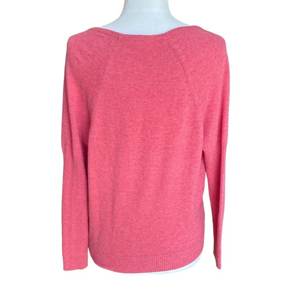 Eileen Fisher Organic Cotton Slouchy Cardigan Button Cowl Neck Barbiecore  -PS - Picture 11 of 14